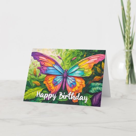 Carte Beurre de printemps imaginatif Joyeux anniversaire (Devant)