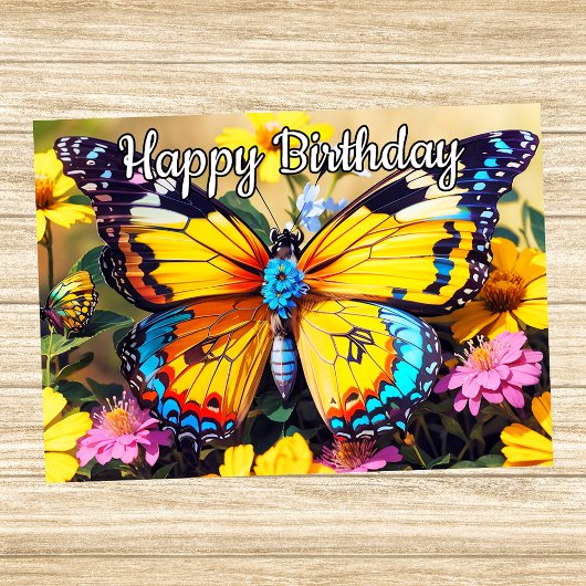 Carte Beurre de repos coloré Design Joyeux anniversaire