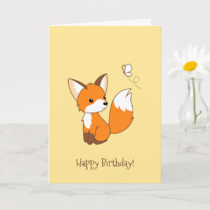 Carte Beurre de surveillance de la petite Fox mignonne A