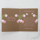 Carte Beurre floral rose du jardin 1er anniversaire de l (Intérieur)