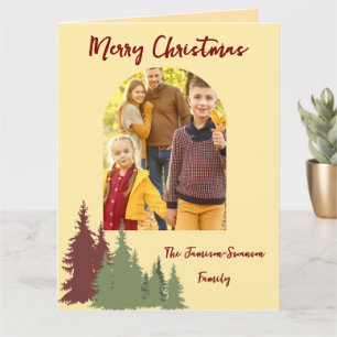Carte Beurre Jaune Rouge & Pin Vert Noël