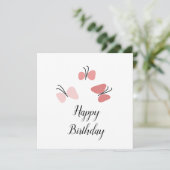 Carte Beurre rose flottant Joyeux anniversaire (Debout devant)