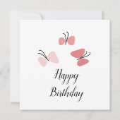 Carte Beurre rose flottant Joyeux anniversaire (Devant)