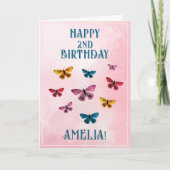 Carte Beurre rose mignonne Fille Anniversaire (Devant)
