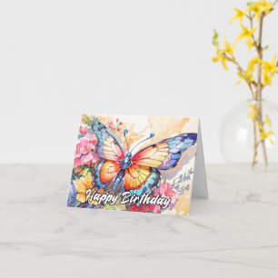 Carte Beurre Whimsical Rétro Joyeux Anniversaire