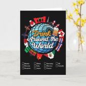 Carte Beverage Drinks Beer Wine Mexico France Norway Adu (Fleur jaune)