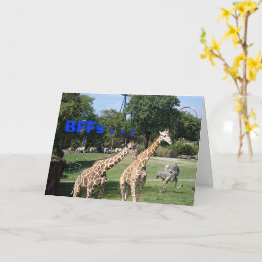 CARTE BFF . (Fleur jaune)