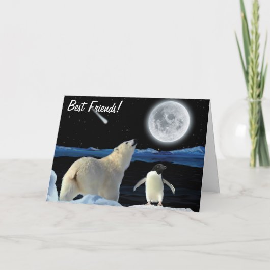 Carte BFF Best Friends Forever POLAR BEAR & PEGUIN (Devant)
