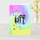 Carte bff ~ coeurs (Fleur jaune)