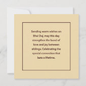 Carte Bhai Duj (Dos)