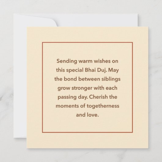 Carte Bhai Duj (Dos)