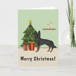 Carte Bi-Black Berger Allemand Sapin de Noël Festif