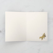 Carte Bi-plans Art Déco - Jaune Anniversaire + nom. (Intérieur)