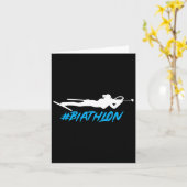 Carte Biathlon Biathlète Ski de fond Cible Sho (Fleur jaune)