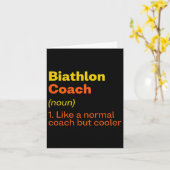 Carte Biathlon Coach Définition Funny Biathlète Humour 7 (Fleur jaune)