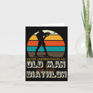Carte Biathlon drôle Hiver Ski Skiing Amateurs de fun 6