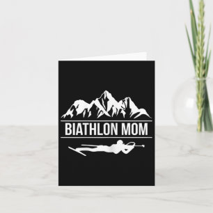 Carte Biathlon Féminin Maman Biathlète Ski Tir