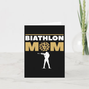 Carte Biathlon Maman Compétition de ski Biathlète 1
