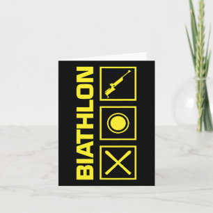 Carte Biathlon Ski Ski Sports d'hiver Ski de fond