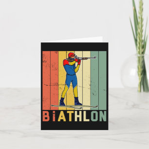 Carte Biathlon Ski Skieur Ski de Fond Piste 3