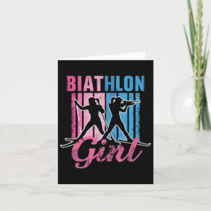 Carte Biathlon Sport d'Hiver Ski Tir à la carabine Biath