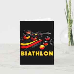 Carte Biathlon sports d'hiver ski de fond