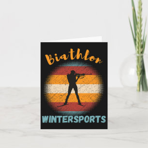 Carte Biathlon Sports d'hiver Ski de fond Fusil