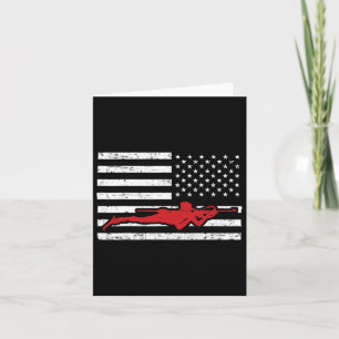 Carte Biathlon Sports Marathon Ski Us Drapeau Américain