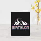 Carte Biathlon tir Sport Cible Ski Concours (Fleur jaune)