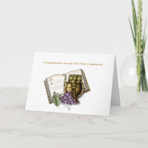 Carte Bible, Chalice, Raisins, Communion