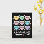 Carte Bible chrétien Saint-Valentin Galates 5 22 Convers (Fleur jaune)