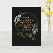 Carte Bible chrétienne Citation Psaume 62 6 (Fleur jaune)