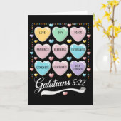 Carte Bible Christian Valentine Galatians 5 22 Conversat (Fleur jaune)