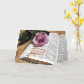 Carte Bible et rose de pourpre - 3h16 audacieux de John (Fleur jaune)