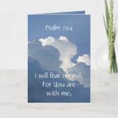 Carte Bible Scripture Psalm 23:4 Fear No Evil... (Devant)