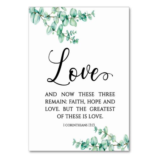 Carte Bible Verse Corinthiens (Dos)