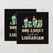 Carte Bibliothécaire chanceux de la Saint-Patrick (Devant / Derrière)