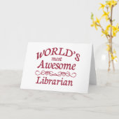 Carte Bibliothécaire la plus géniale du monde (Fleur jaune)