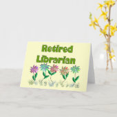 Carte Bibliothécaire retraitée "Sensation de printemps" (Fleur jaune)