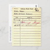 Carte Bibliothèque 510 Math Sans Numéros (Devant / Derrière)