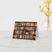 Carte Bibliothèque étagères (Fleur jaune)