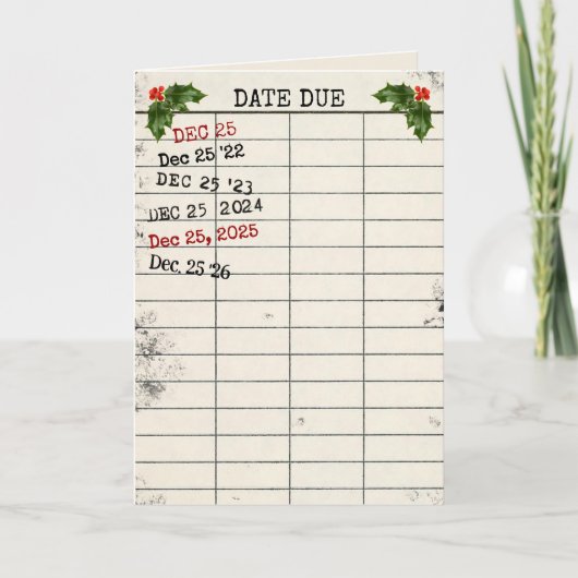 Carte Bibliothèque Noël 2025 (Devant)