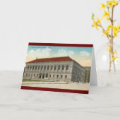 Carte Bibliothèque publique, Boston 1911 Vintage (Fleur jaune)