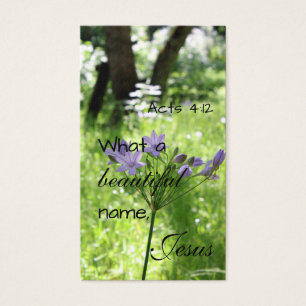 Carte biblique de salut Fleur sauvage pourpre