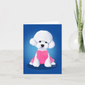 Carte Bichon en rose (Devant)