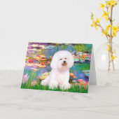 Carte Bichon Frise 1 - Lys 2 (Fleur jaune)