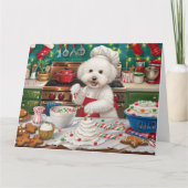 Carte Bichon Frise Gîtes : Festif Noël (Devant)
