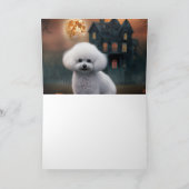 Carte Bichon frisé Halloween épouvantable (Intérieur)