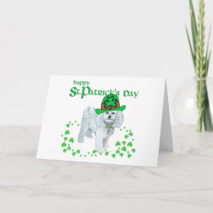 Carte Bichon Frise Jour de la Saint Patrick