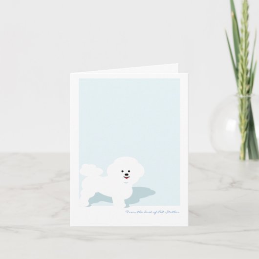 Carte Bichon Frise personnalisée (Devant)